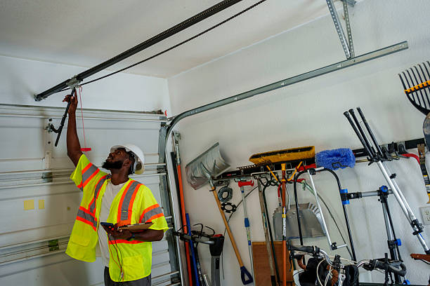 Professional Garage Door Roller Replacement technician working in Stanton, MI